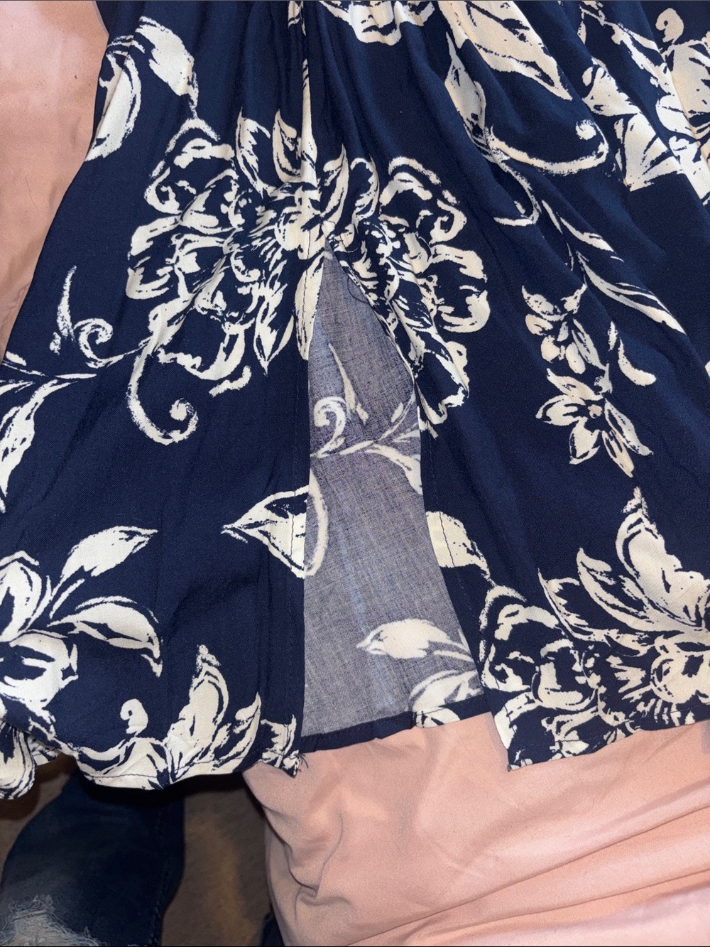 Maurices Navy and White Floral Dress Size 1X Plus Size NEW - Picture 7 of 15